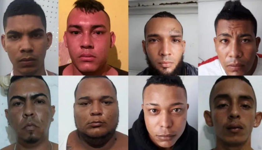 Los presuntos integrantes de la banda 'Los Iluminatis-Costeños'.
