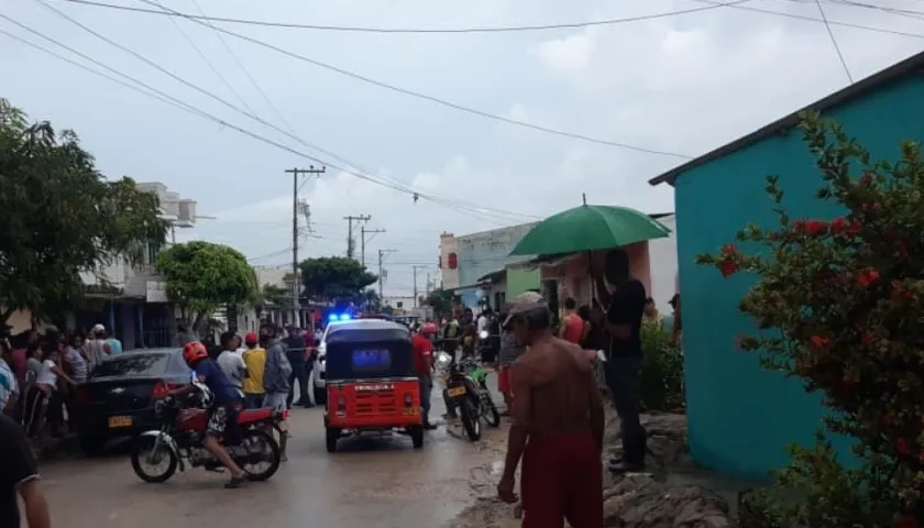 Lugar donde ocurrió el crimen, en el barrio San Vicente.