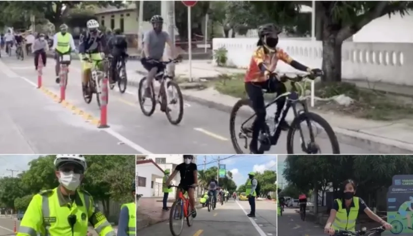 Ciclorruta fue habilitada este lunes en la calle 44 entre carreras 22 y 13C.