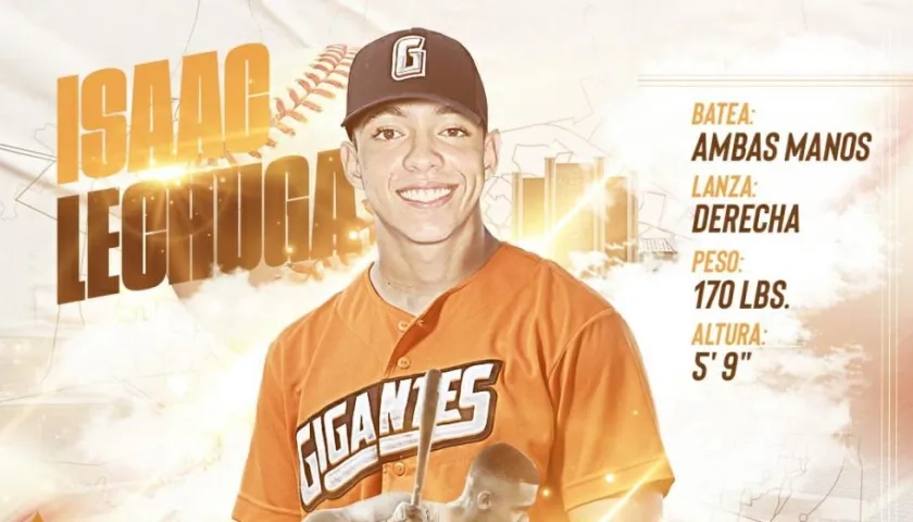 Así presentaron al pelotero Isaac Lechuga.