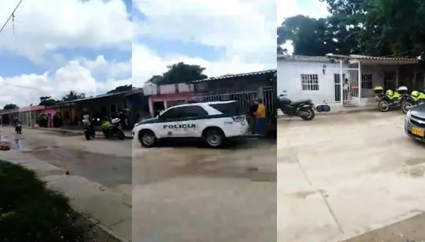 Varias patrullas de la Policía llegaron al lugar de los hechos.