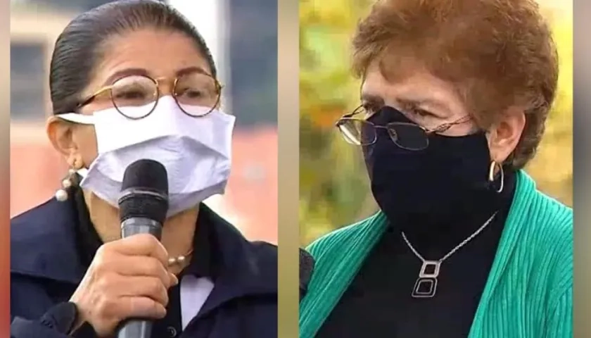 Griselda Lobo, senadora de las FARC y Carmenza López.