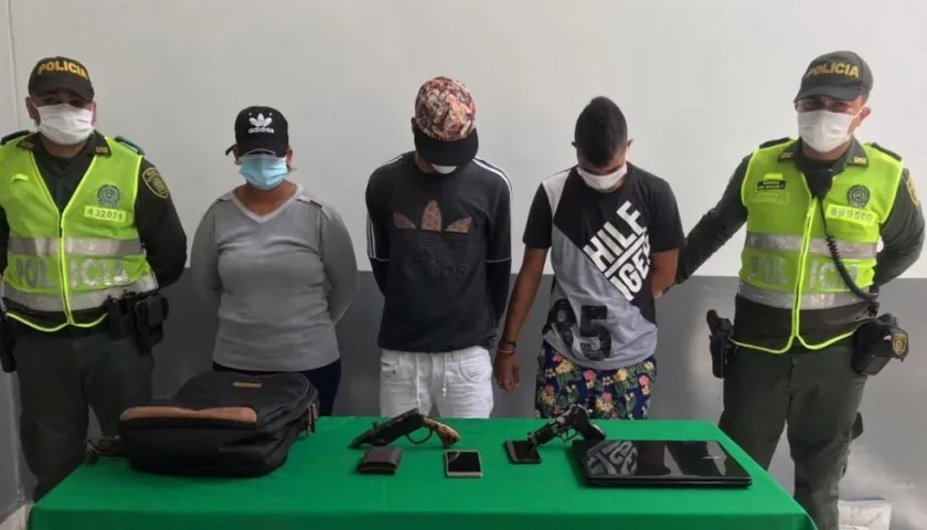 Capturados por hurto en el norte de Barranquilla.