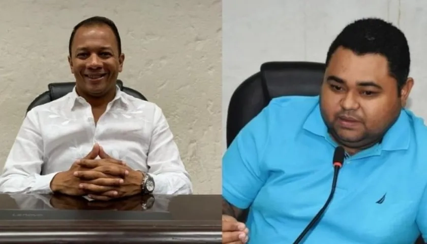 Ronald Castillejo y Wilber Hinojosa, concejales de Valledupar. 