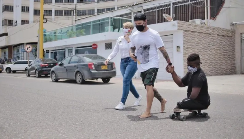 Surfista Fredy Marimón en Cartagena.