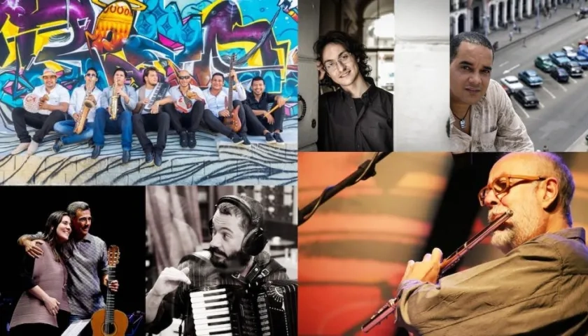 La Bandita, Manuel Magrini, Orlando Maraca Valle, Mónica Salmaso y Guinga, Simone Zanchini y Teco Cardoso.