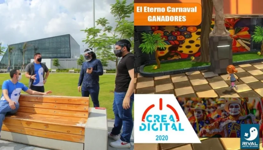Creadores del videojuego y una imagen del mismo.