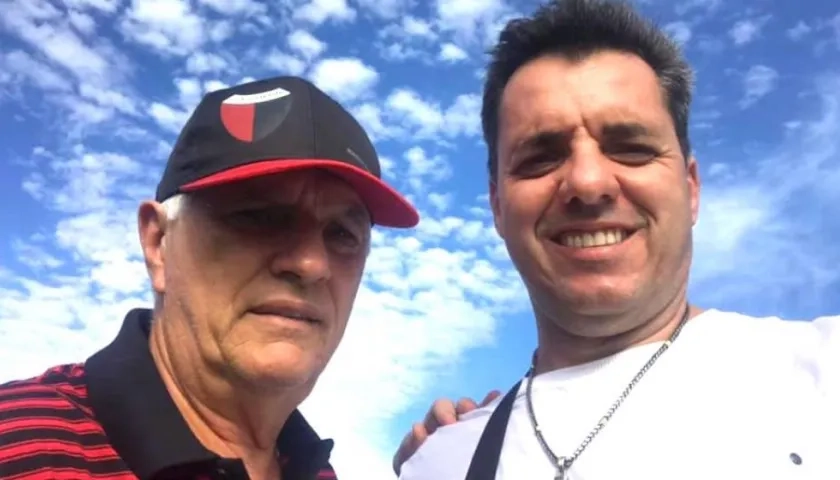 El Técnico Julio Comesaña con su hijo Alejandro Martin Comesaña.