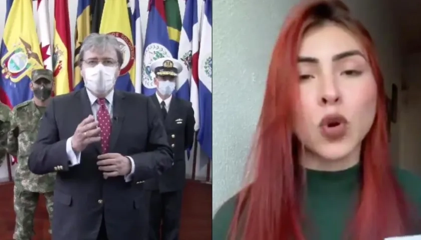 Ministro Carlos Holmes Trujillo y Denis Cruz.