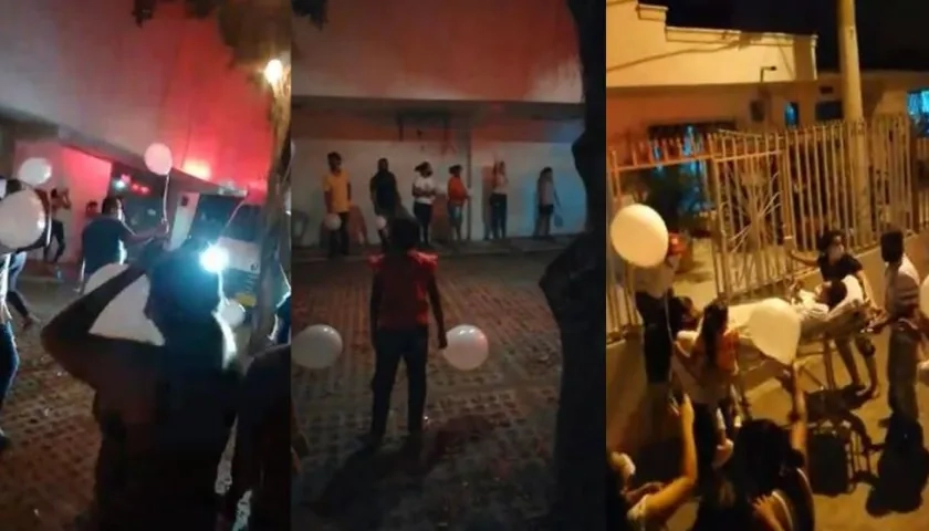 Alabanzas y globos blancos