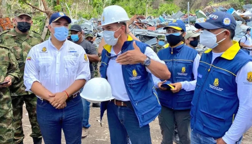 El Presidente Iván Duque durante su visita a la isla de Providencia.