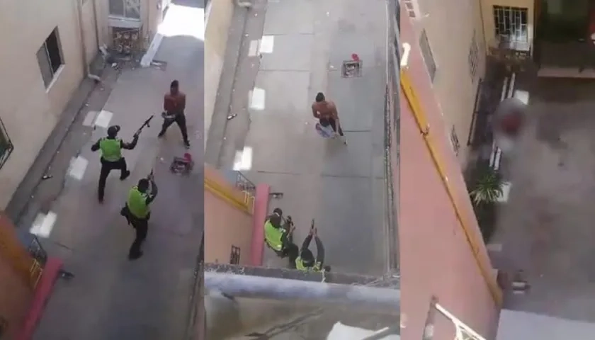 Momento de la agresión. 