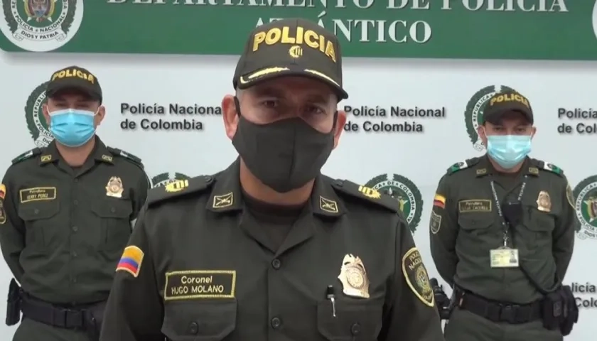 Coronel Hugo Molano, comandante de la Policía de Atlántico.