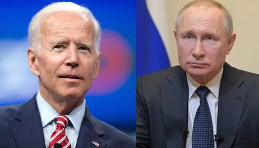 Joe Biden, presidente de EE.UU., y Vladimir Putin, presidente de Rusia.