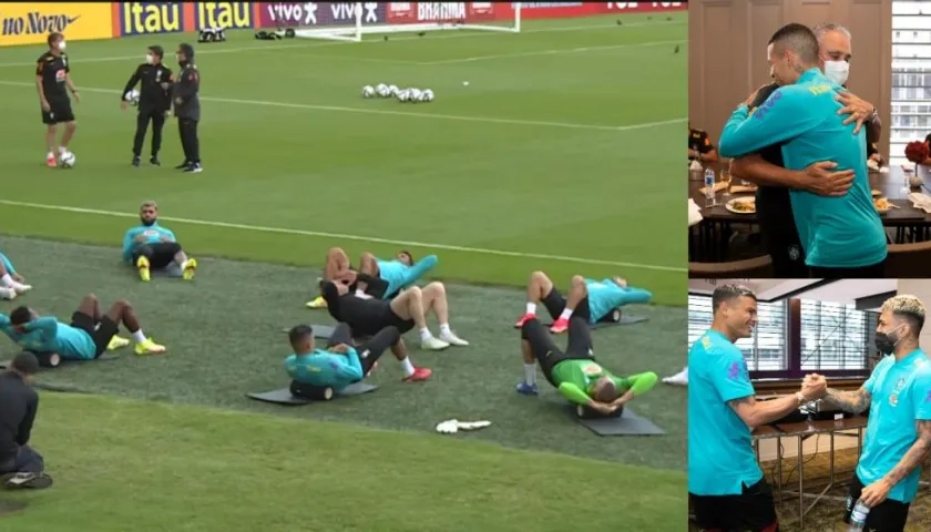Brasil en el entrenamiento en El Campín de Bogotá.