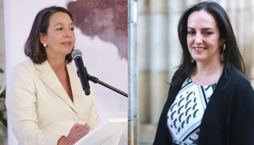 Magistrada Catalina Díaz y senadora María Fernanda Cabal.