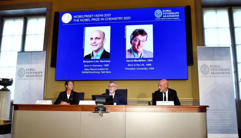 Anuncio de ganadores de Premio Nobel de Química en 20221