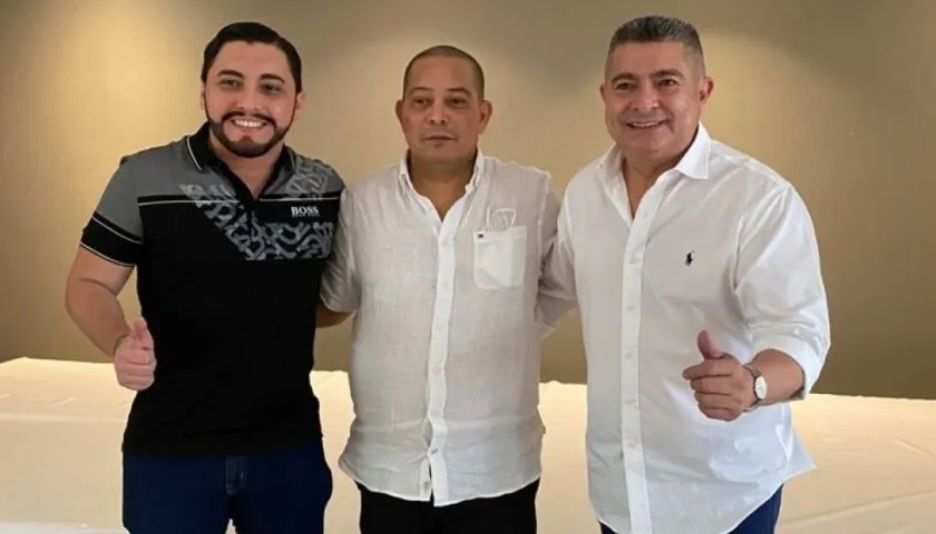 La nueva mesa directiva del Concejo: segundo vicepresidente Andrés Rengifo, de Alianza Verde; Presidente Juan Ospino, del partido de la U; y primer vicepresidente Juan J. Vergara, del Partido Conservador.