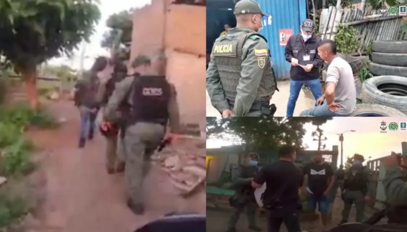 Los capturados en los operativos. 