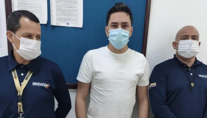 José Ernesto Fermín Melo, detenido.