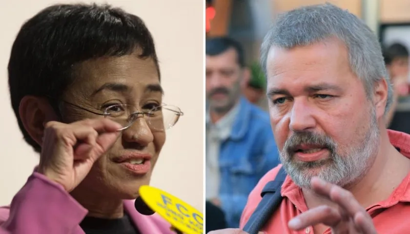 Maria Ressa y Dmitry Murato