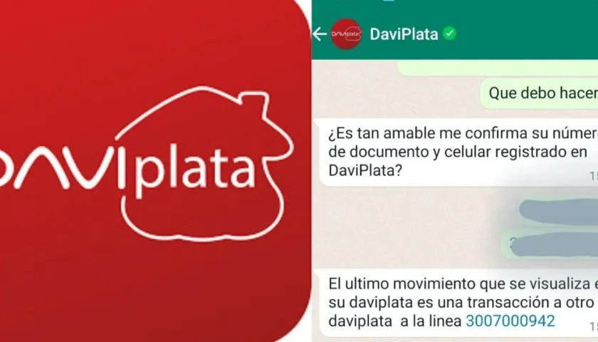 A un usuario le consignaron en Daviplata, no retiró y de ahí transfirieron a otra cuenta.