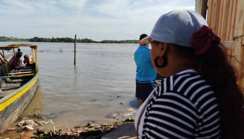 En este punto del río Magdalena, en Las Flores, desapareció el menor de edad. 