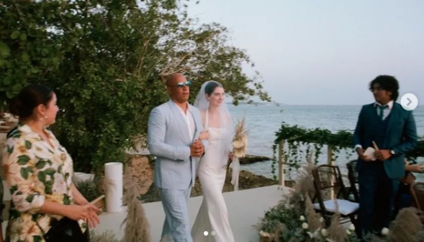 El actor Vin Diesel y Meadow Walker, hija de Paul.