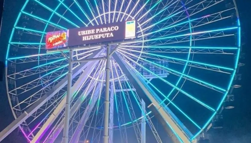 El mensaje con el insulto al expresidente Uribe.