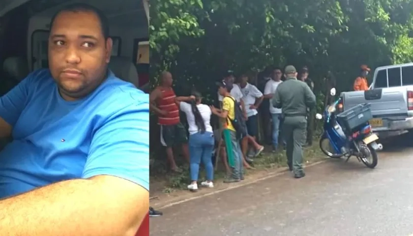 Enrique Miranda y el lugar de los hechos.