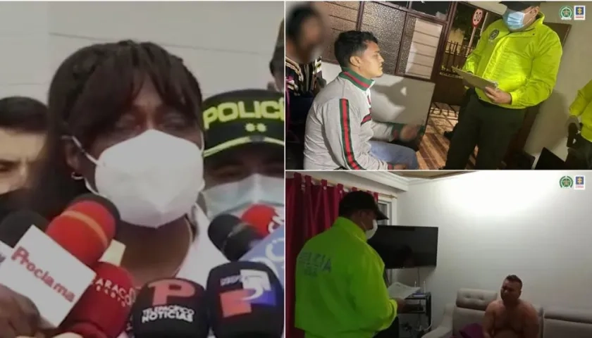 Directora Seccional Cali, Sandra Eugenia Gonzáles Mina, y capturados por caso de Junior Jein.