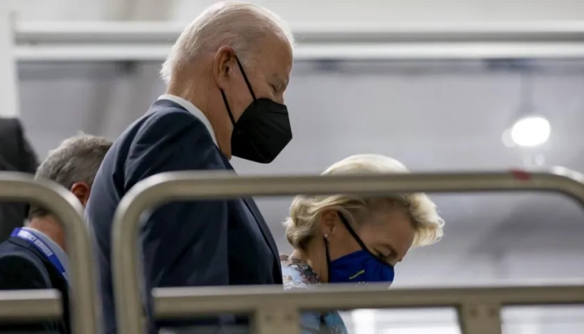  Joe Biden (izda) y Ursula von der Leyen