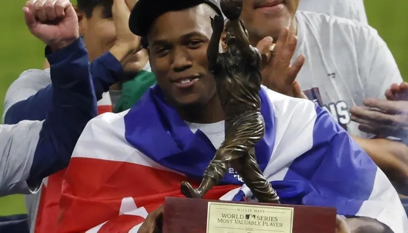 Jorge Soler, pelotero de los Bravos de Atlanta. 