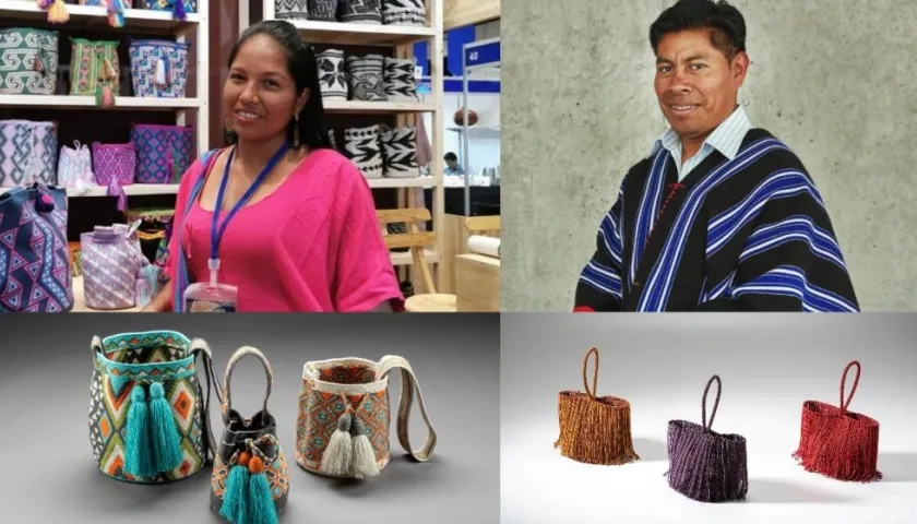 Ailin Acosta Pushaina, Wayúu de La Guajira, y  Fernando Narváez, indígena de Putumayo.