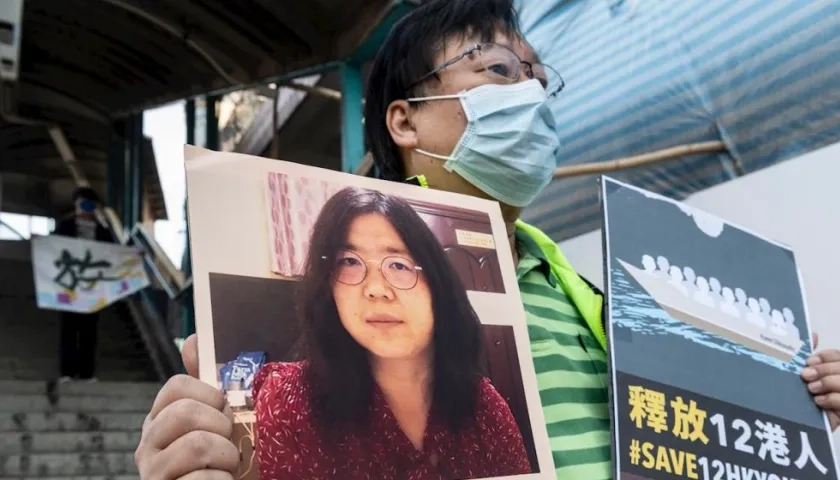 La periodista Zhang Zhan.