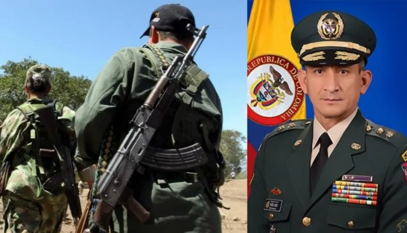 Imagen de disidencias y el general Fabio Caro.