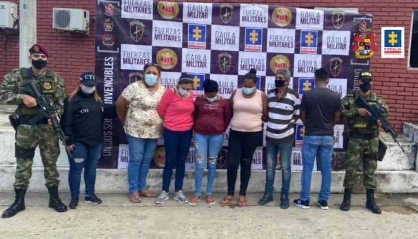 Los capturados en los operativos. 