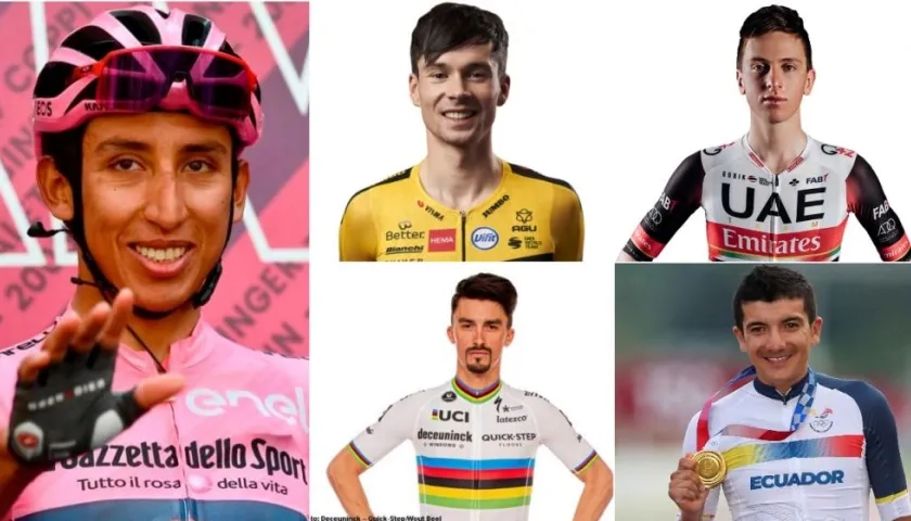 Egan Bernal es uno de los 12 ciclistas, junto a Pogacar, Rogloc, Alaphlippe y Carapaz.
