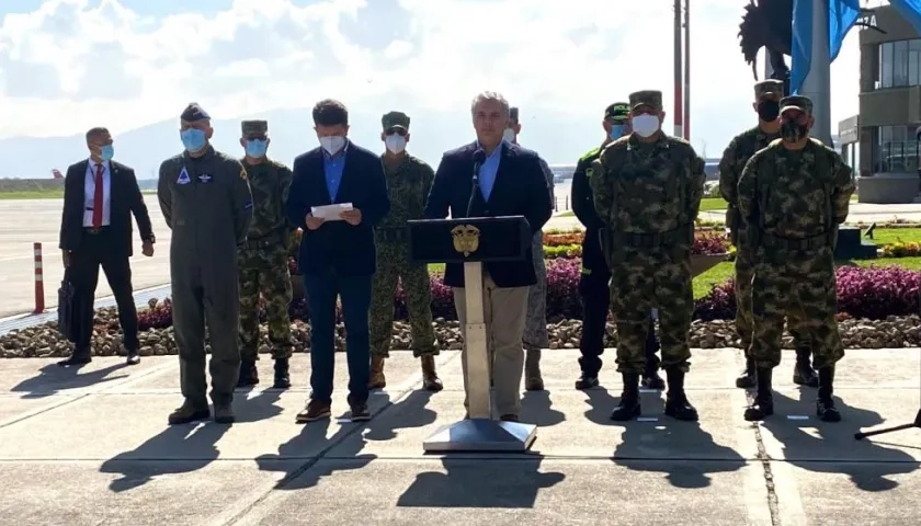 Presidente Iván Duque anunció el operativo en el que fue dado de baja alias 'Hugo'.