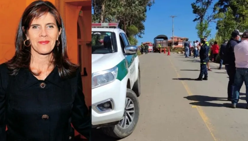 Carolina Holguín y lugar de los hechos.