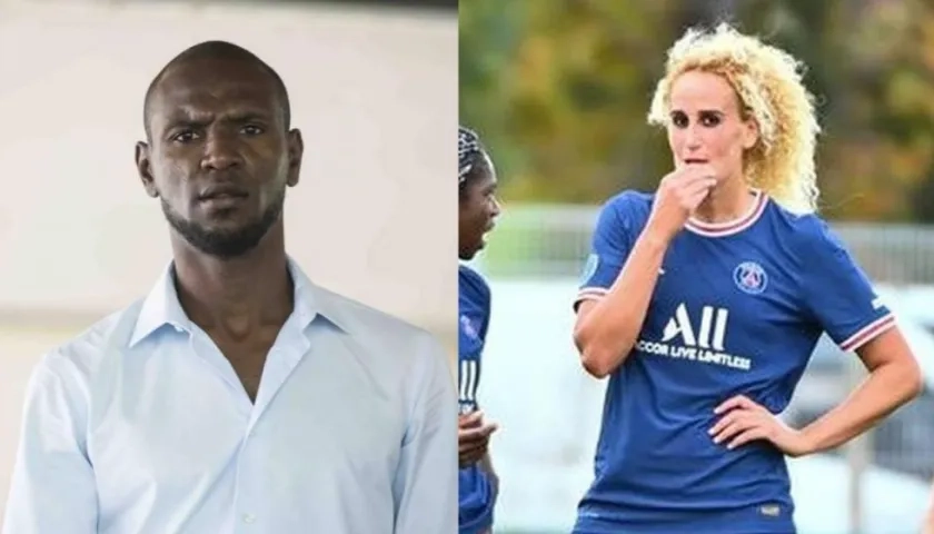 Éric Abidal y Kheira Hamrahoui.