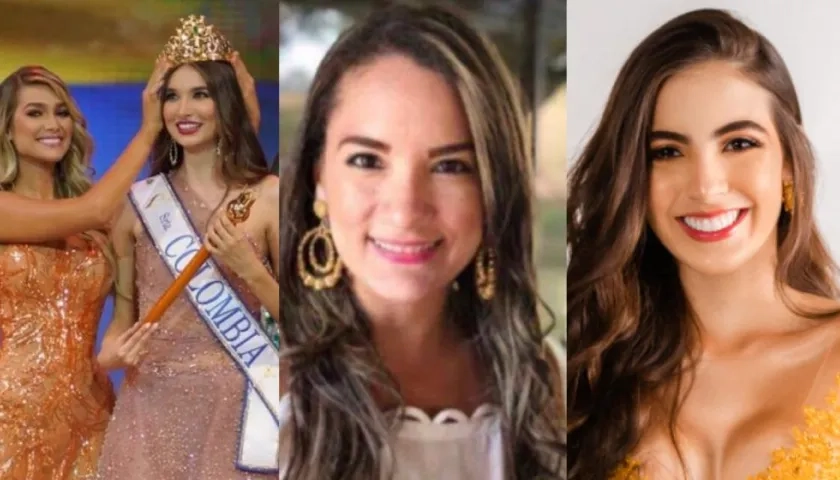 Señorita Colombia 2021 a la izquierda, al centro Carolina Lorduy y a la derecha la Señorita Córdoba.