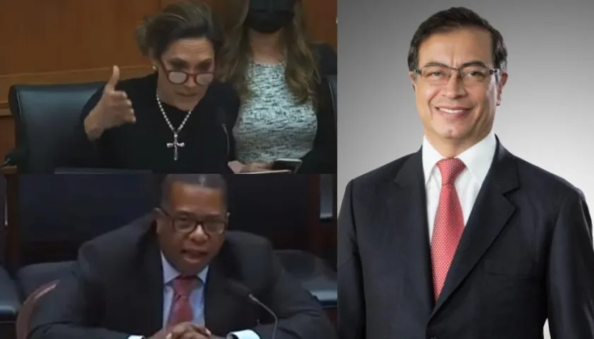 La republicana María Elvira Salazar lanzó fuertes críticas a Gustavo Petro, en la otra foto Brian Nichols.