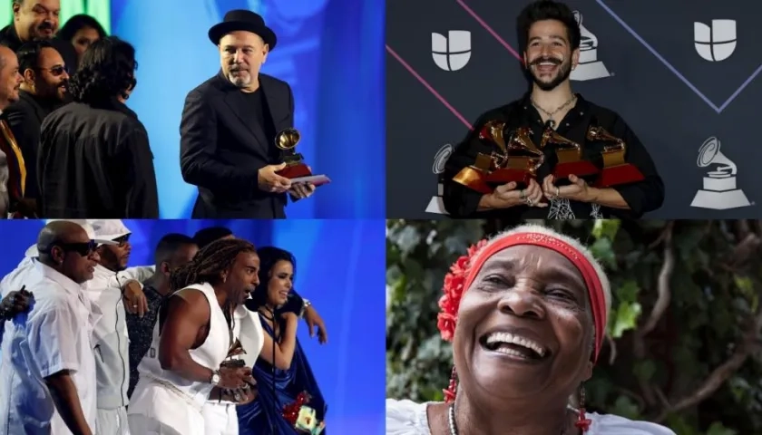Rubén Blades, Camilo, intérpretes de Patria y Vida, y Petrona Martínez.