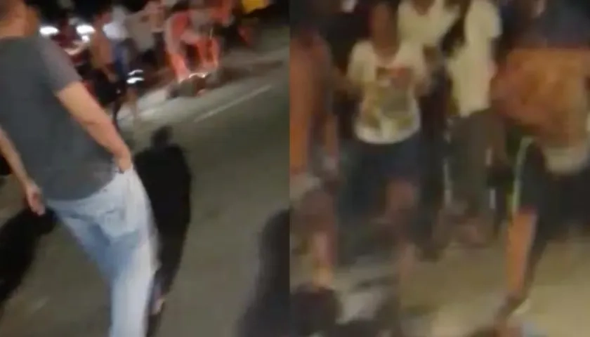 Imágenes del ataque al ciudadano venezolano.