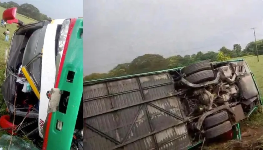 Bus accidentado en Bolívar
