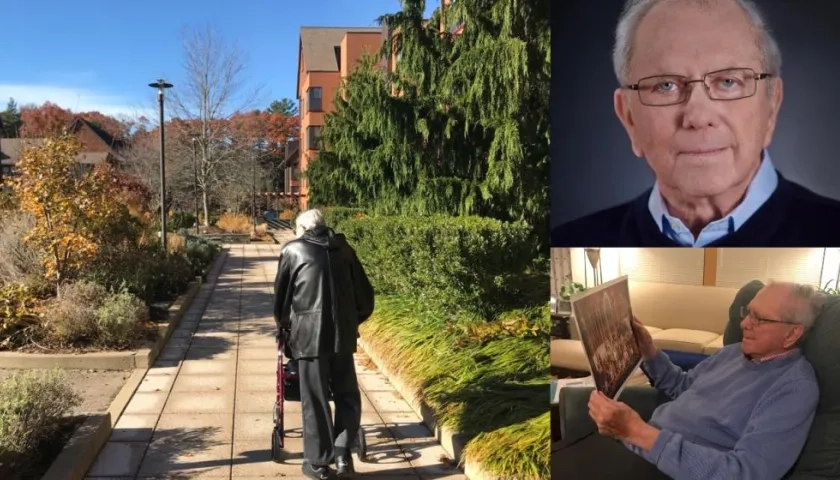 La imagen de la izquierda fue usada para anunciarle al mundo literario la muerte de Noah Gordon.