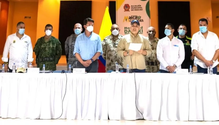 El Presidente Iván Duque anunciando la captura de alias 'Gerónimo'.