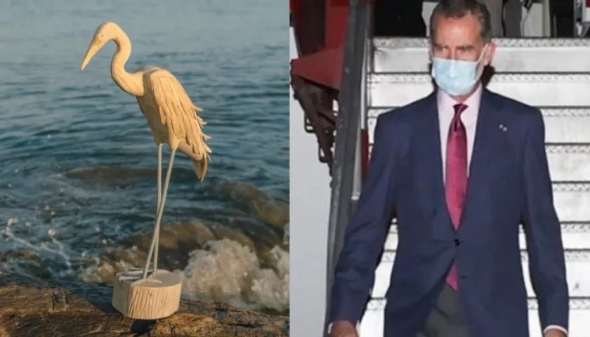 La garza que recibirá el Rey Felipe VI.