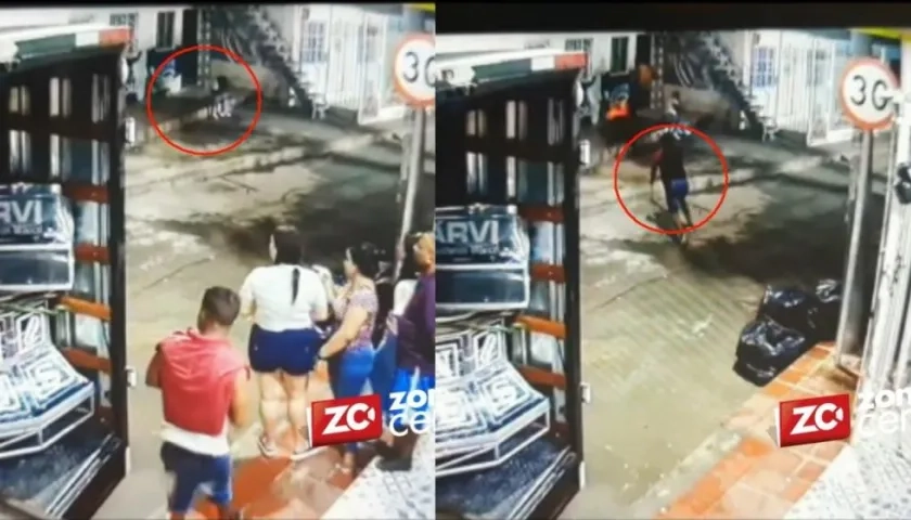 Momento en que ocurrió el ataque a bala en Carrizal. 